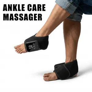 3-Level Heat(48-58℃) & Vibration Foot Care Device Cordless Ankle Support Heating Massager Touchscreen Universal Fit | Wireless Portable for Ankle Soreness & Fatigue Relief