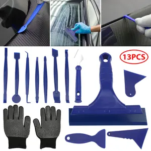 13Pcs Car Window Tint Tool Kit – Vinyl Wrap Installation Set with Squeegee, Scraper & Cutting Gloves for Film Wrapping, Vehicle Glass screen Protective Installation Set