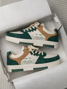 Men's Trendy Random Print Low-Top Letter Pattern Water Ripple Casual Sports Shoes, Fashion Comfort Versatile Outdoor Hiking Shoes, Artistic Streetwear Shoes