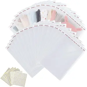 12 x 16 inches Large Resealable Cellophane Bags 500 count Self Sealing for Packaging Products Self-adhesive Cello Bag for Clothes, T-shirts, Pants and Gifts, 500 ct in Bulk