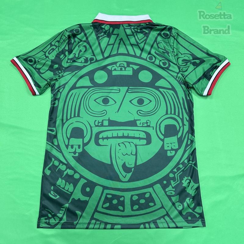 1998 Mexico Soccer National Team Home BLACK Nostalgia Soccer Jersey #2 Suarez #3 Sanchez Classic Breathable Quick Dry Soccer Jersey