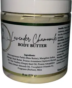 Lavender Chamomile Body Butter for Deep Hydration and Nourishment Body Care Lotions Apricot Blend