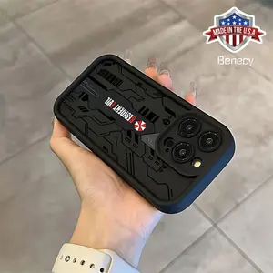 The Umbrella Company Creative Phone Case Is Compatible with Iphone 16, 15, 14, 13, 12, 11 Pro Max, Mini, XR, XS, X, 7, 8 Plus, Featuring a Soft TPU Back for Drop Protection. Cover Protective Black