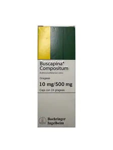 Buscapina Compuesta Original - Salud Estomacal - El Salvador - 24 Tabletas - Natural Supplement for cramps