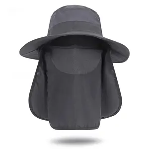 Fishing Hat for Men & Women Outdoor UV Sun Protection Wide Brim Hat with Face Cover & Neck Flap Unisex Design for Fishing and Outdoor Activities