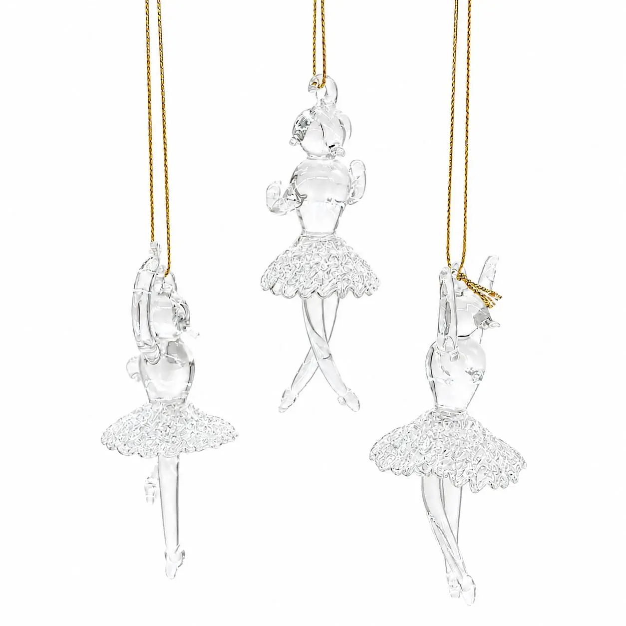 2022 Nutcracker! Magical Christmas Ballet – Glass Ballerina Ornament Set (Set of 3)