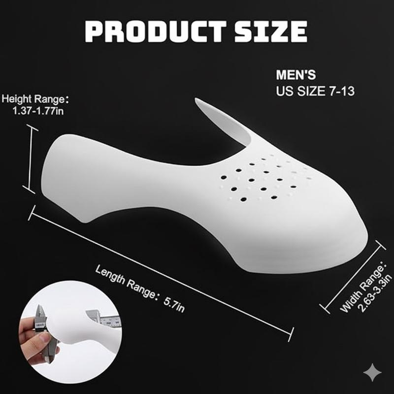 10 Pairs Crease Protectors for Sneakers Shoe Crease Protector No Creases for Air Force Jordan Dunk Low Men's 7-13 Women 5-9 Silicone Toe Box Shields