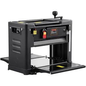 VEVOR Thickness Planer, Single Speed, 13" Width Worktable Benchtop Planer, Two-Blade, 15-Amp 2000W Powerful Motor, 12" Extended Infeeding Table, Low Noise for both hard & soft wood material removal