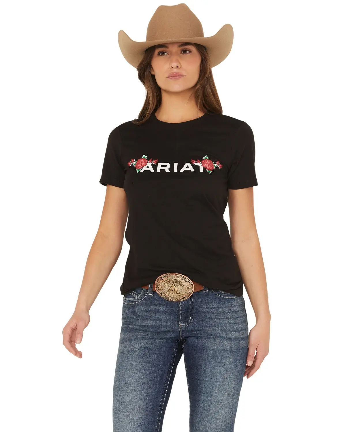 Ariat Women's Women'S Boot Barn Rosa Logo Short Sleeve Graphic Tee - 10072354