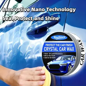 Upgraded Crystal Car Wax Scratch Repair & Shine Restorer, Mirror Gloss Protective Coating, Water Dirt UV Resistant Solid Auto Polish, Long-Lasting Car Care Wax