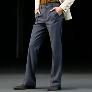 Drop-feeling anti-wrinkle loose straight-leg suit pants, business leisure commuter versatile trousers loose straight-leg suit pants