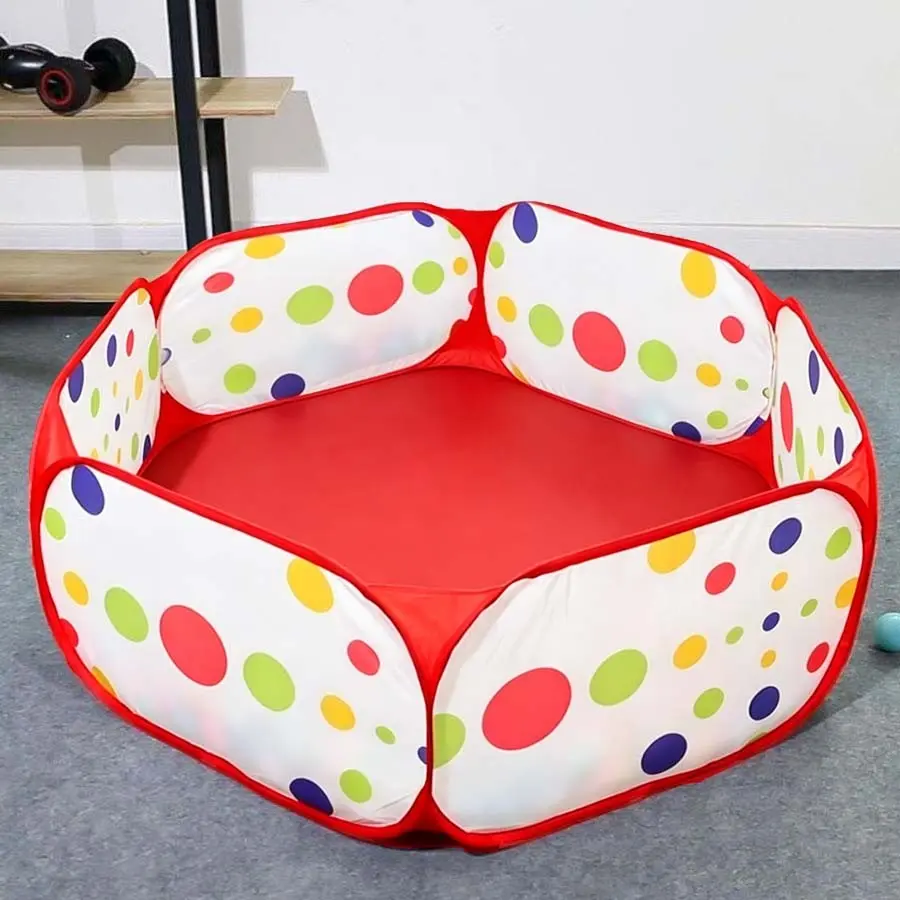 Kids Play Tent, Polka Dot Pattern Ocean Ball Pool, Children's Playhouse For Indoor Outdoor Playroom, Outdoor Play Equipment