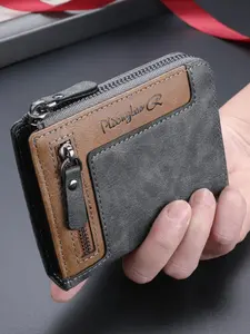 Men's Vintage Multi Card Slot Zipper Wallet, Casual Multi-functional Wallet for Men, Retro Trendy Style Wallet forDaily Use, Stylish Wallet