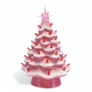 Pink Ceramic LED Christmas Tree