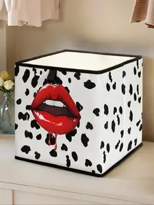 Creative Lip Print Open Storage Box, Stackable Drawer Organizer, Durable Multi-Functional Design for Home Dorm Room Organization
