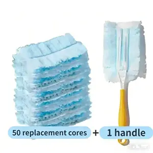 50 Pack Duster Refill Compatible with Swiffer Duster,Multi Surface Heavy Duty Feather Dusters Kit with 1 Handle,Duster Replacement Refills for Cleaning Furniture,Blinds,Ceiling Fans and Car Brush Set household use bathroom tile