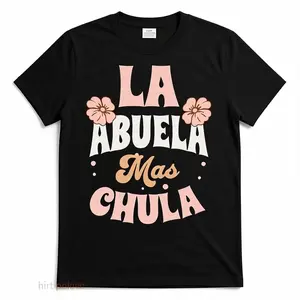 Spanish Abuela T-Shirt, New Year Gift for Grandmother, Casual Cotton Round Neck Tee, Classic Fit Short Sleeve Fashion Top