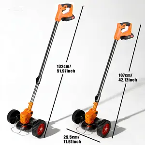 [3-in-1 Versatility] Cordless String Trimmer & Edger - Lightweight with Wheels (Siearpuorl)