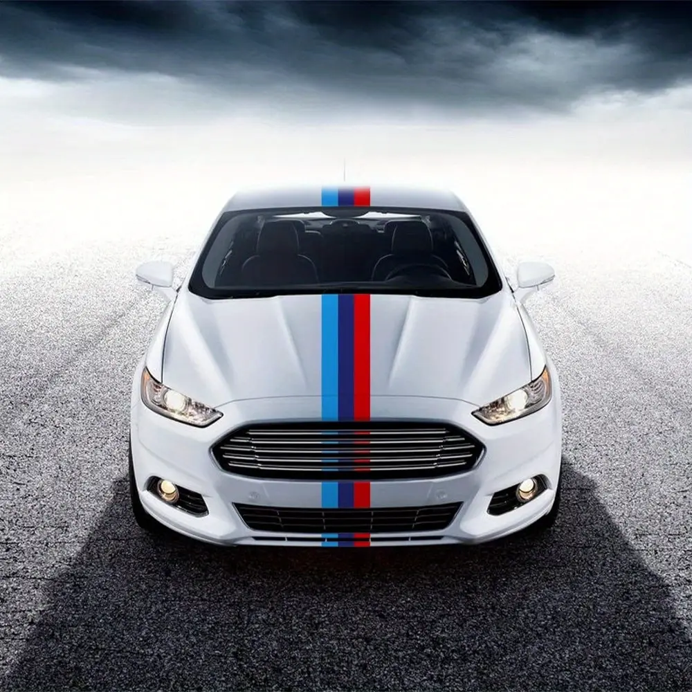 Three Colors M Colored Stickers for BMW: Blue, Red and White Stripes ...
