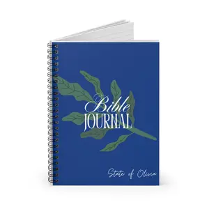 Bible Journal Spiral Notebook - Ruled Line, Faith Journal, Plant Aesthetic Notebook, Eco-Friendly Gift, Bible Study Essentials, Everyday