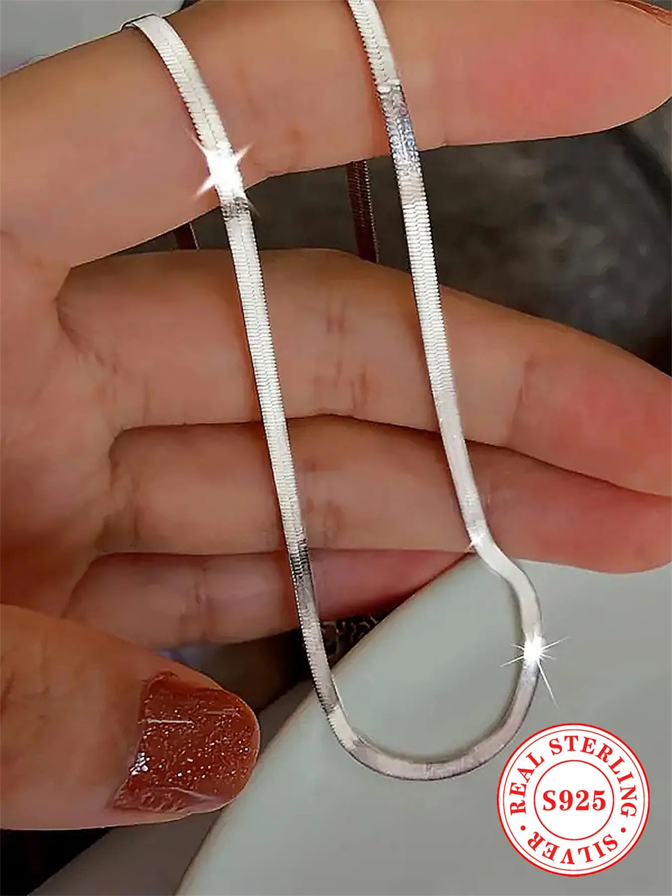 925 Sterling Silver Necklace for Women & Girls, Fashion Jewelry for Party, Daily Decor, Trendy All-match & Exquisite Jewelry for Birthday Gift, Gift I