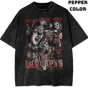 The Lost Boys Shirt, Horror Movie Shirts, Crew Neck Casual Tshirt, Vintage Graphic Tees, Unisex Halloween T-Shirt Gifts For Men Women Streetwear Top Menswear Womenswear