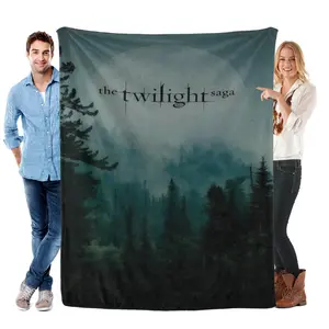 Cozy Soft Twilight Saga Forest Scene Flannel Throw Blanket  All-Season Cover for Bed Sofa Office  Outdoor Use  Ideal Gift for Holidays Mother's  Father's Day