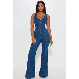 Jane Denim Jumpsuit - Dark Wash V