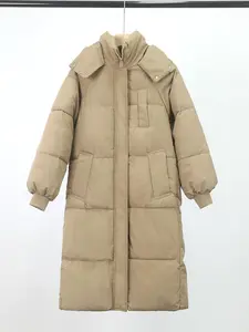 2025 Winter Cold Protection Essential Korean Style Thickened Loose Knee-Length Cotton-Padded Jacket Instagram Warm Fashionable