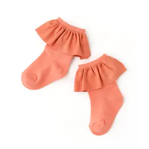 Peach RUFFLE SOCKS