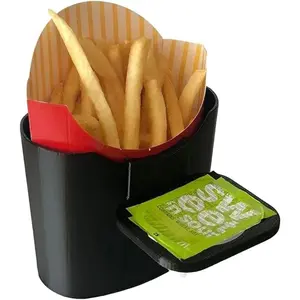 Vent N' Door Caddy French Fry & Sauce Holder Combo On The Go Car Door Clip Mighty Mojo