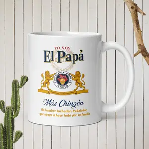 El Papa Mas Chingon Regalo Para Papa Ceramic Coffee Mug, Dad El Papa Ceramic Coffee Accent Mug