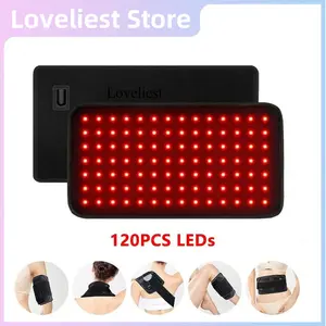 120PCS LED Infrared Light Therapy Pad for Body Pain Deep Therapy for Back Knee Hands Feet Relief Portable 660nm 850nm Home Pad