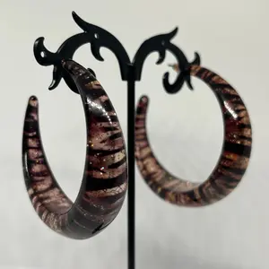 Glitter Y2K Vintage multi zebra Print Hoop Earrings - Emo Scene Trashy Y2K Early 2000s Jewelry | READ DESCRIPTION girl jewelry earring earring earring woman non tarnish cute earring