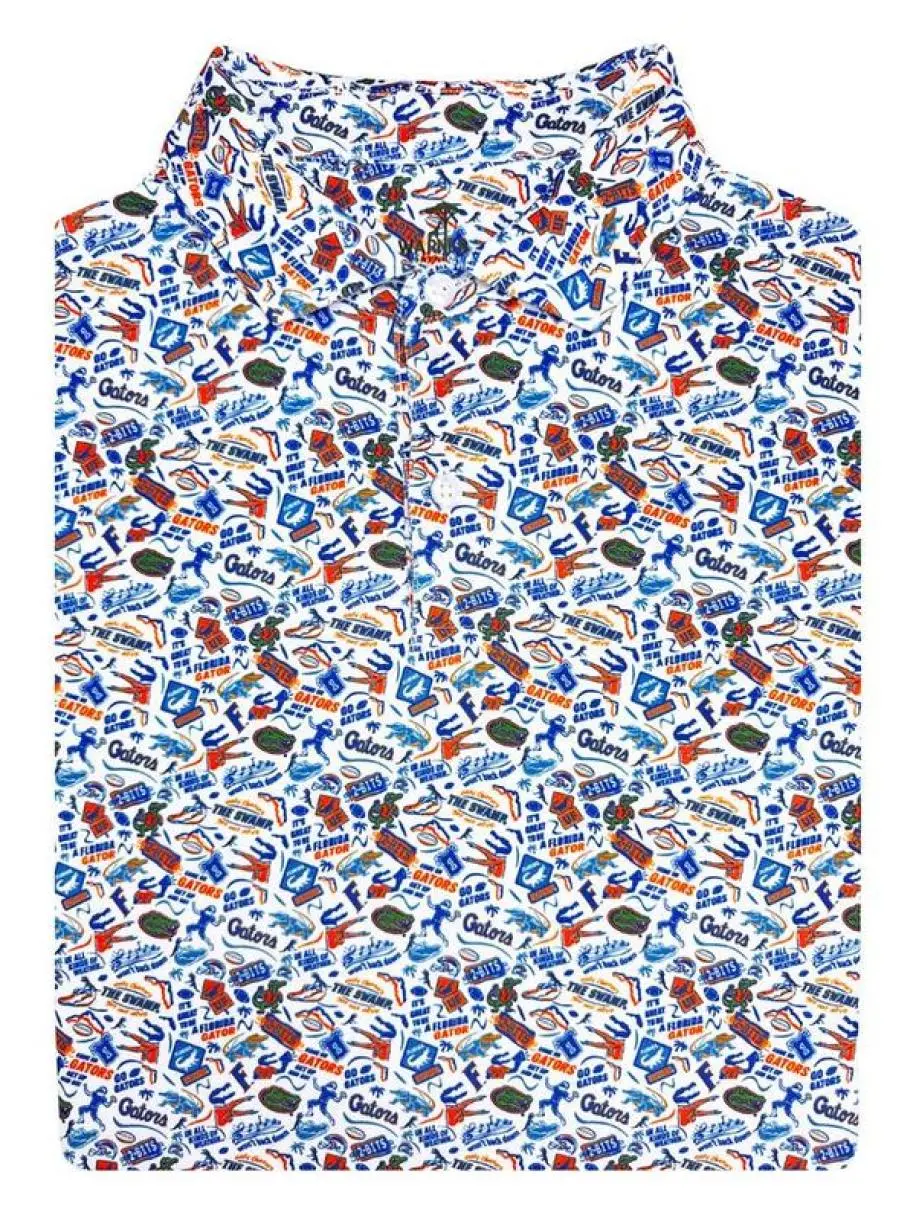 Style UF Gators Gameday Polo Shirt All-Over Print College Football Golf Shirt Gift for Men, Lightweight Feel, Moves with You