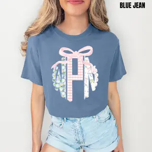 Proper Pastels Monogram Comfort Colors T-Shirt 'NLB'