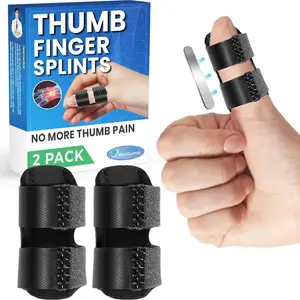 Thumb Splint (2 Pack) Trigger Thumb Splint, Thumb Brace for Pain Relief, Knuckle Immobilization, Thumb Spica for, Mallet Finger, Also Fits Index, Ring, Pinky, Little, Small Fingers