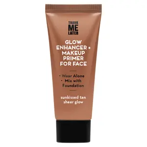 Elizabeth Mott Thank Me Later Glow Enhancer & Primer Tan Sheer Glow Hyaluronic Acid Niacinamide Squalane Dewy Radiant Makeup Primer