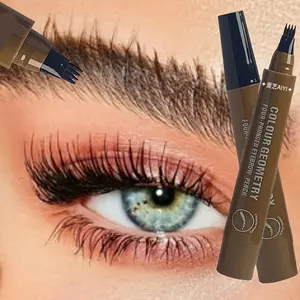 Wild Brow God Four-Prong Eyebrow Pencil, High Pigment Non-Caking, Waterproof Sweatproof Long-Lasting, One Stroke Natural Look, Beginner Friendly, Eyebrow Makeup Products