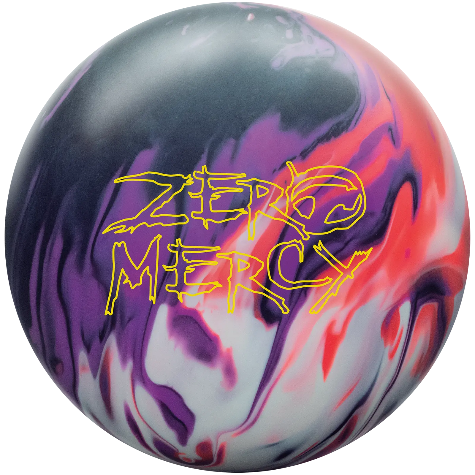Hammer Zero Mercy Solid Bowling Ball - Black/Purple/White/Red Hammer Zero Mercy Solid Bowling Ball - Black/Purple/White/Red