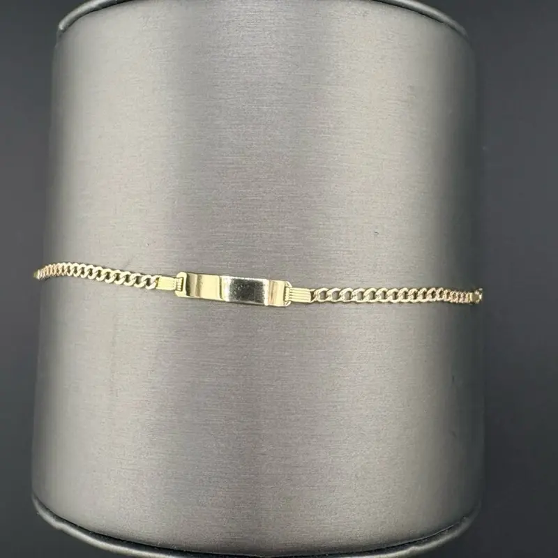 10K Carat Gold Bracelet - 5.5 in, 6 in Lengths, 3.52 mm Width