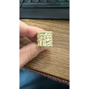 10K Yellow Gold - Square Nugget Ring Various Styles