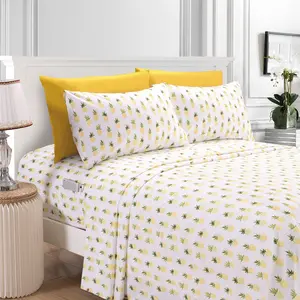 Mocassi Tropical Pattern 1500 Series Percale Egyptian Quality Softness Wrinkle and Fade Resistant Sheet Set