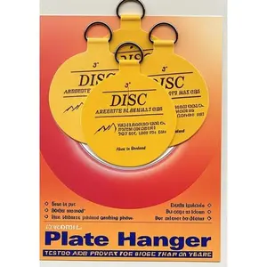 Adhesive Plate Hanger Set - Medium Size (4 Pack) - Invisible Wall Mounting Solution - 3 Inch Hooks for Picture Frames - Reusable Damage-Free Hanging Hardware