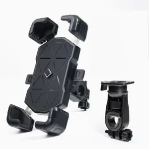 Universal Bicycle Motorcycle Phone Holder, Durable Plastic Material, Stable Mount Design, Easy Installation, Ideal for Biking and Motorcycling