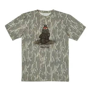 Mr. Fox Turkey Mossy Oak Tee, Mossy Oak Outdoors Bottomland T-shirt, Camo Pattern Crewneck, Hunting Camo Tee For Men And Women