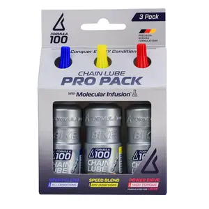 Formula 100 Chain Lube Pro Pack - 3x 50mL Drip Bottles