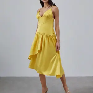 NAP Vivid V-neck Silk Slip Dress women‘s Dresses