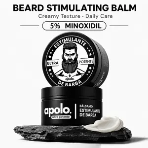 Apolo Ultra Potente Minoxidil Beard Growth Cream for Men, Thickening Nourishing Blend, Follicle Activator for Patchy Sparse Beard, Boost Fuller Denser Facial Hair & Improve Beard Alopecia
