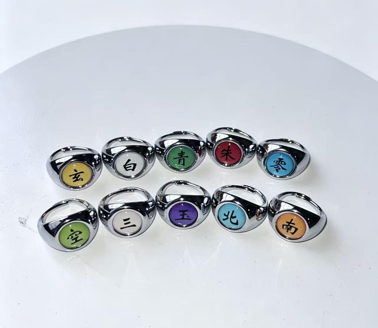 Naruto Akatsuki Silver Ring Set as a fan gift for friends featuring a high-end stylish and personalized look